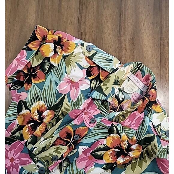 Vintage Sweet Miranda 6P Tropical Floral Dress 80s 90s Shoulder Pads EUC - Picture 1 of 9